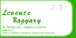 levente magyary business card
